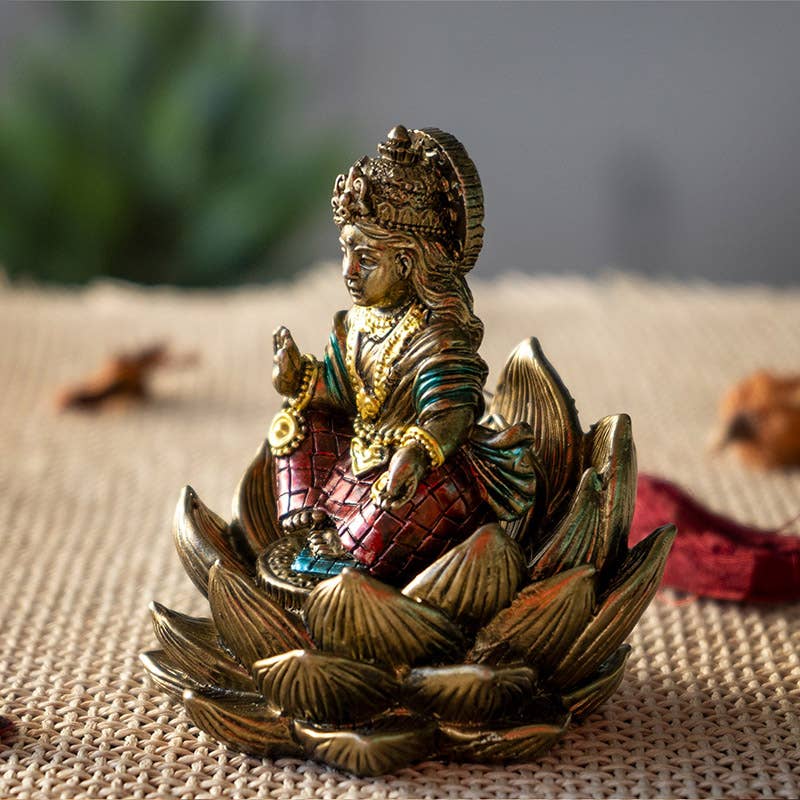 Lakshmi Hindu Goddess on Lotus